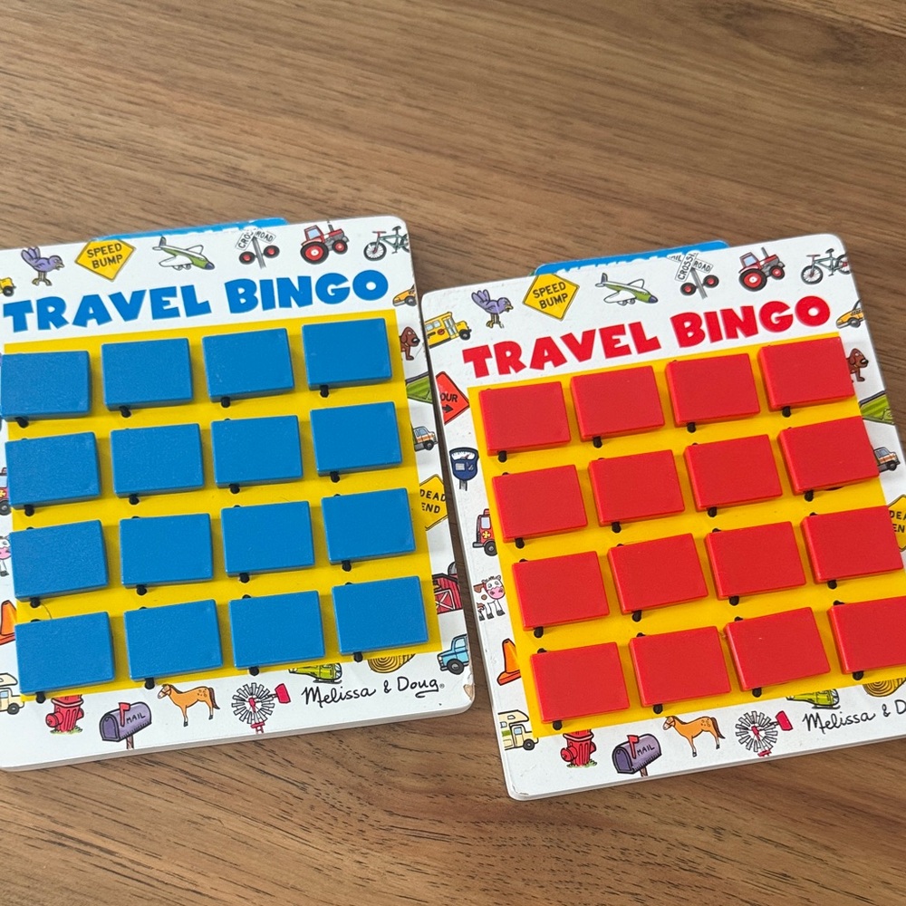 Melissa & Doug Travel Bingo Set - Yellow and Red